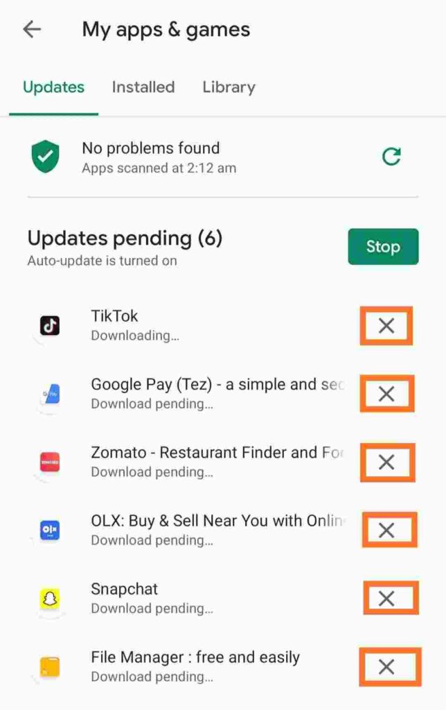 play store downloads pending