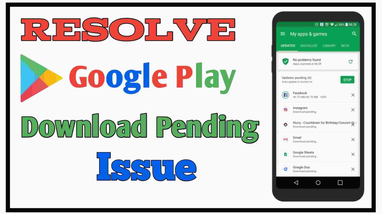 google play store download pending