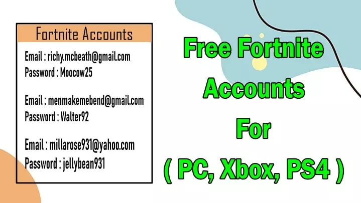120+ Free Fortnite Accounts Email And