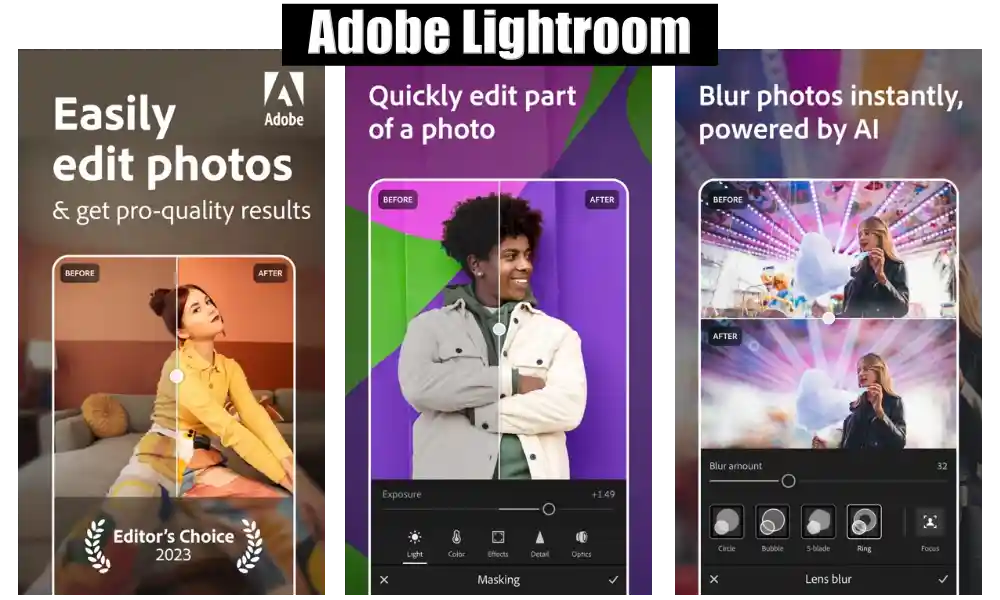 Adobe Photoshop Lightroom: best photo editing app