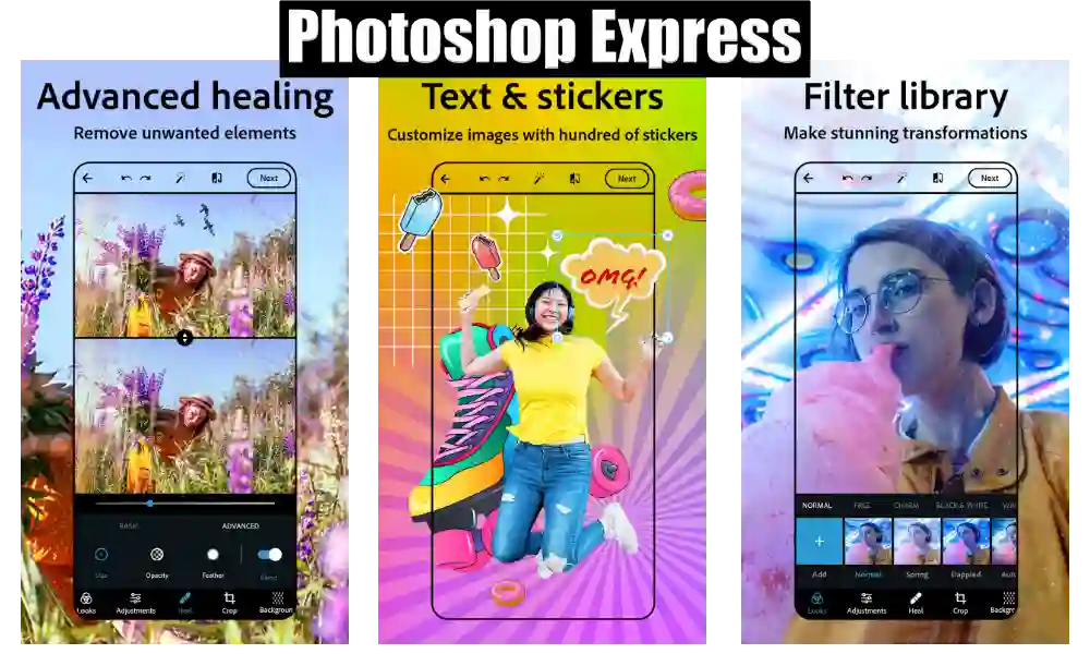 Adobe Photoshop Express: professional editing app