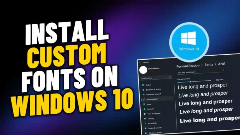 Install Fonts In Windows 10
