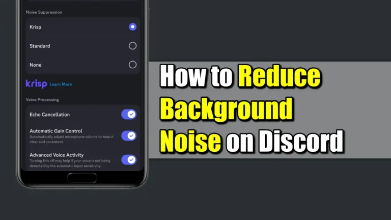 Reduce Background Noise on Discord