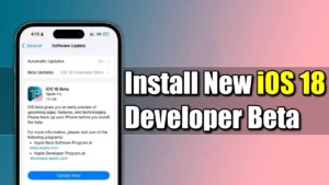Install iOS 18 Developer Beta
