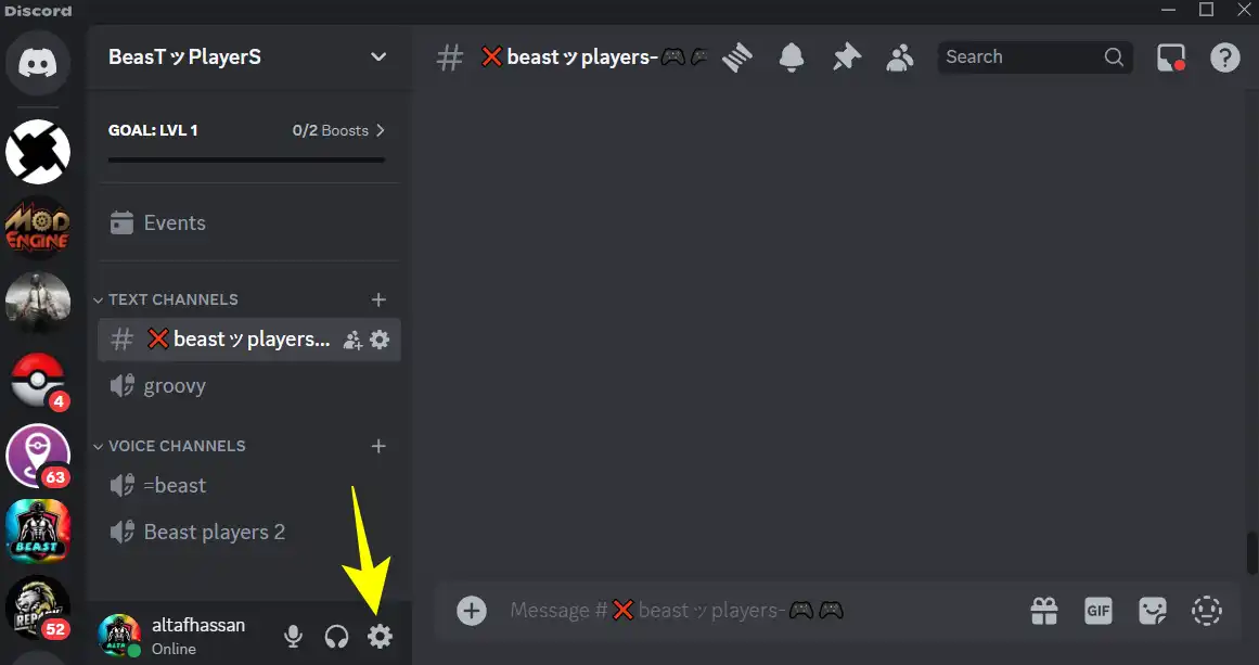 Discord PC setting icon