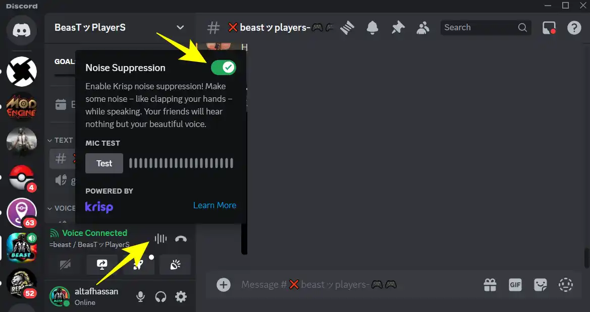 Discord Noise Supression