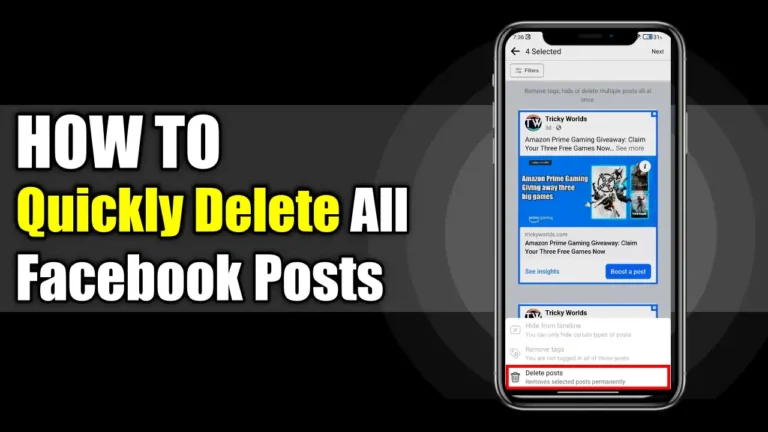 Delete All Facebook Posts in Bulk