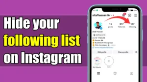 hide the following list on Instagram
