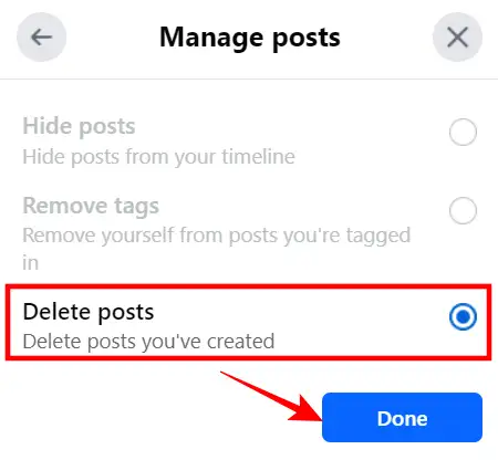 Delete All Facebook Posts in Bulk