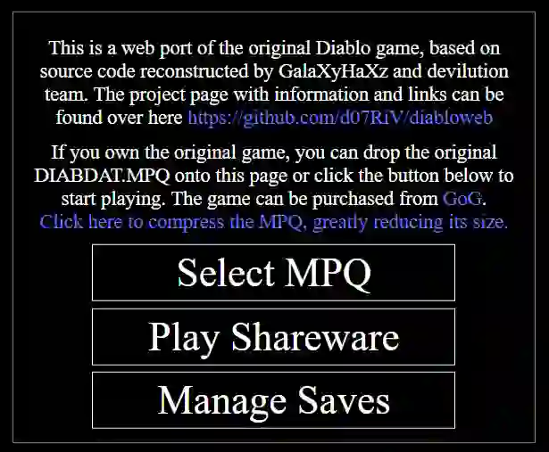 play diablo in web browser