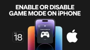 Enable Game Mode on iPhone ios 18