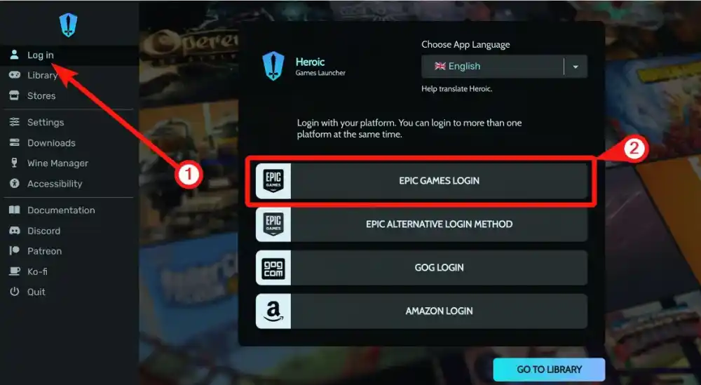 Login in epic games