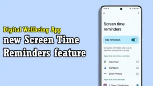 new Screen Time Reminders feature